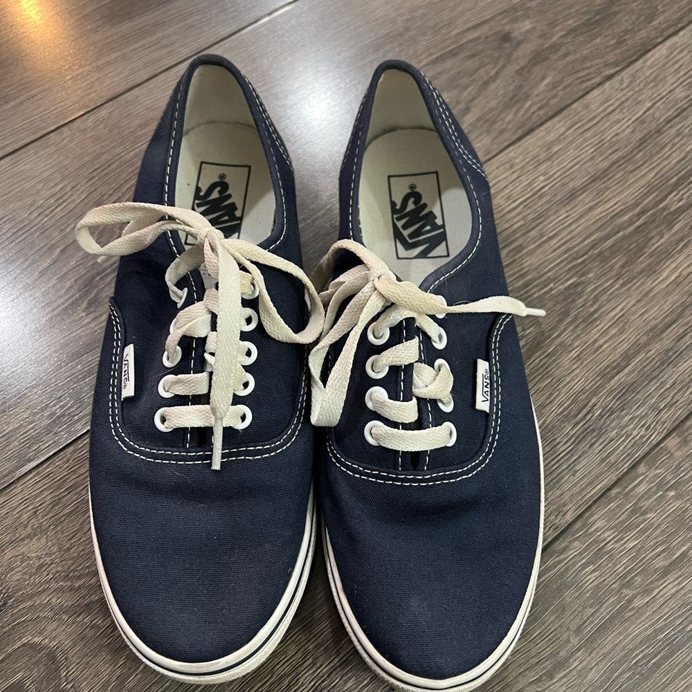 Vans authentic blue and white